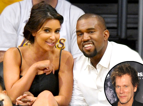 Kim Kardashian, Kanye West, Kevin Bacon Kim Kardashian, Kanye West, Kevin Bacon